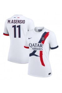 Paris Saint-Germain Marco Asensio #11 Fotballdrakt Borte Klær Dame 2024-25 Korte ermer